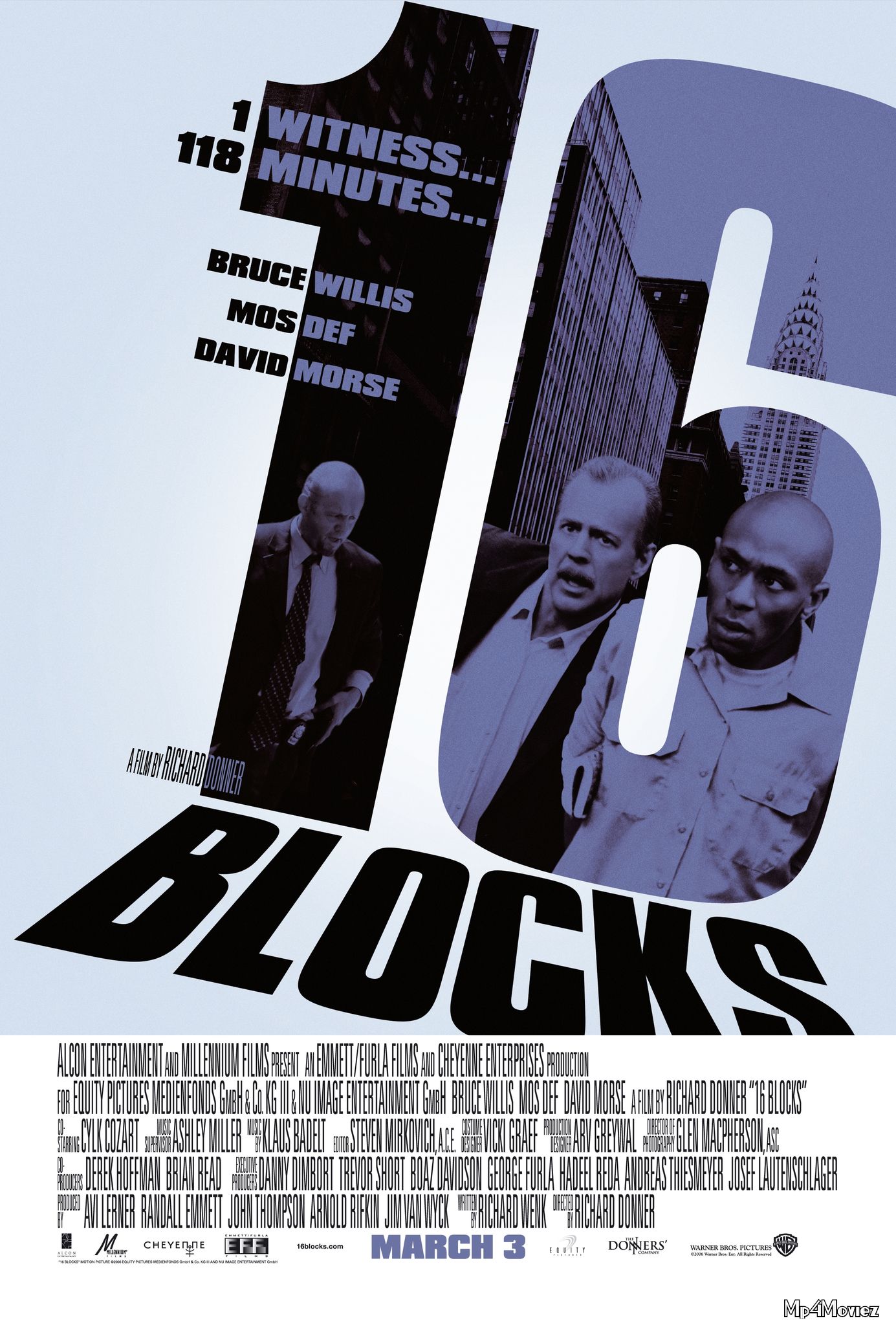 poster of 16 Blocks 2006 Hindi DUbbed FulL Movie