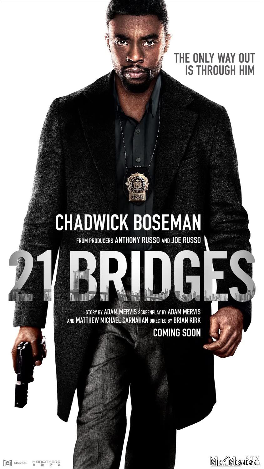 poster of 21 Bridges 2019 ORG Hindi Dubbed Movie