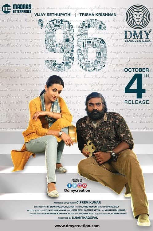 poster of 96 (2018) Hindi Dubbed HDRip