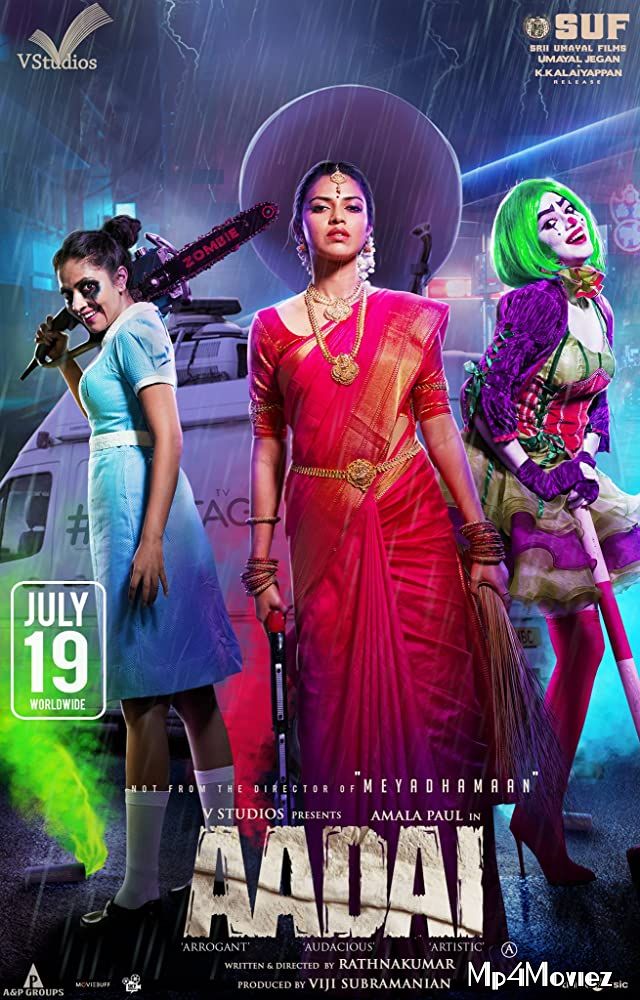 poster of Aadai (2021) Hindi (HQ Dubbed) HDRip