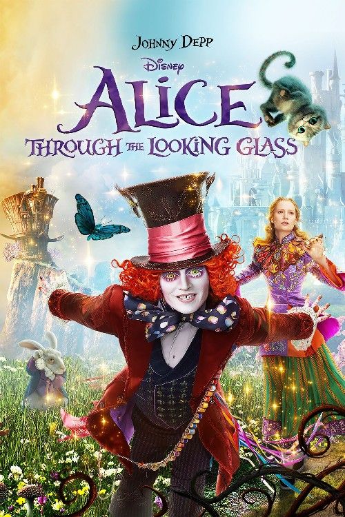 poster of Alice Through the Looking Glass (2016) Hindi Dubbed