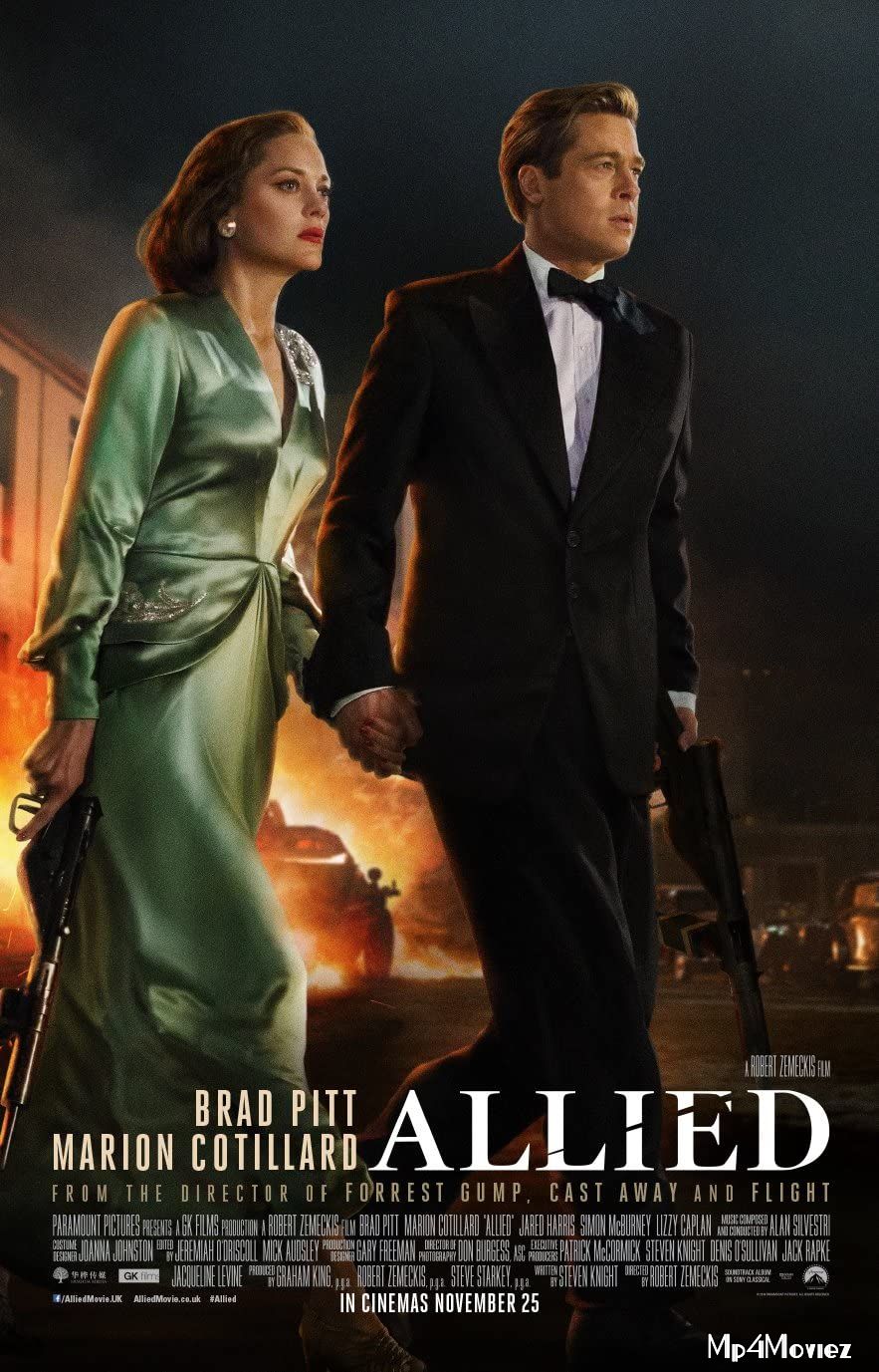 poster of Allied 2016 ORG Hindi Dubbed Movie