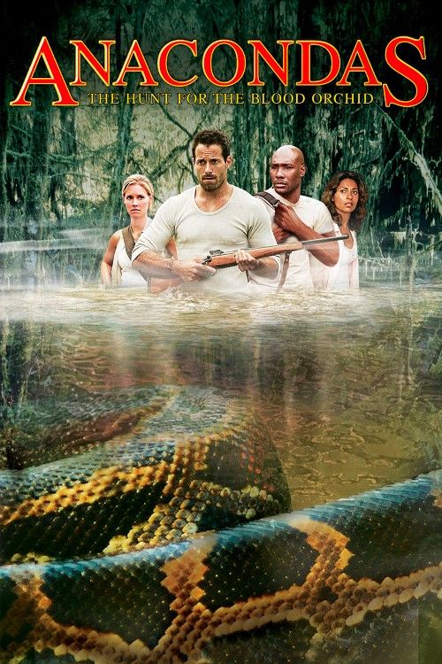 poster of Anacondas: The Hunt for the Blood Orchid (2004) Hindi Dubbed Movie