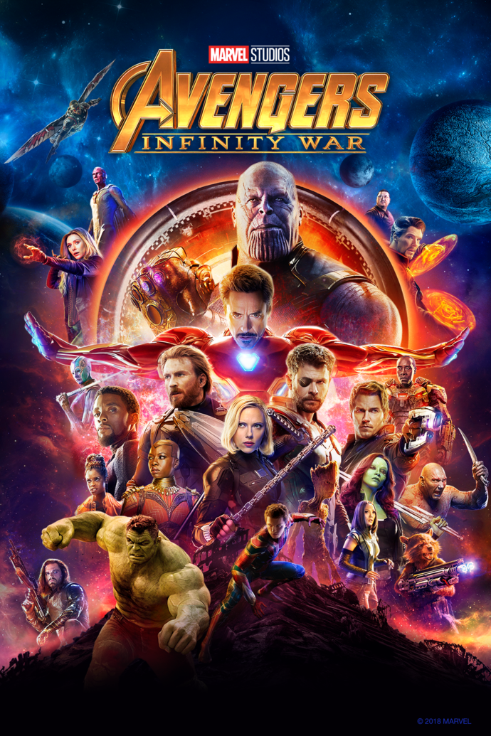 poster of Avengers Infinity War 2018 Tamil Bubbed