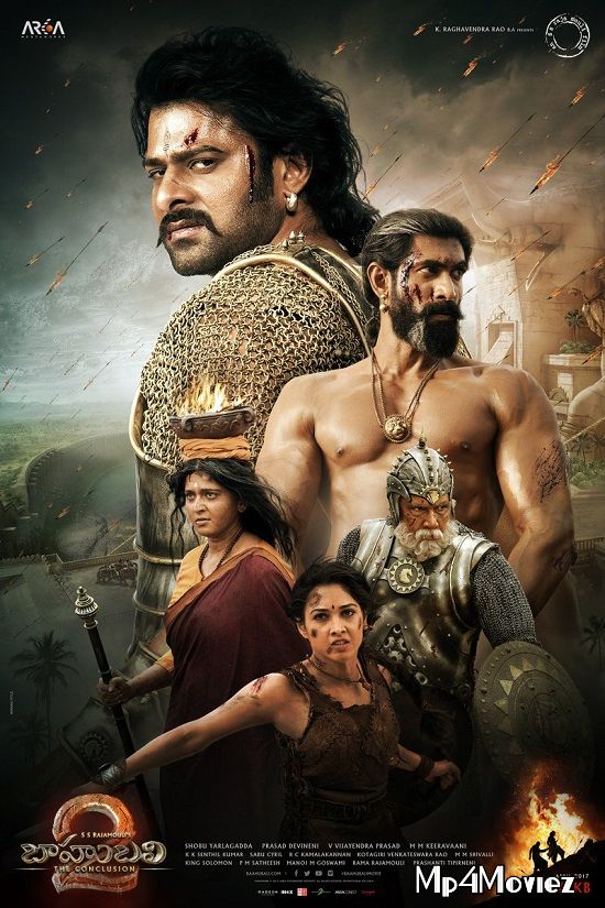 poster of Baahubali 2: The Conclusion (2017) Hindi Dubbed BRRip