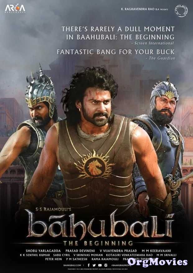 poster of Baahubali The Beginning 2015 Hindi Dbbbed