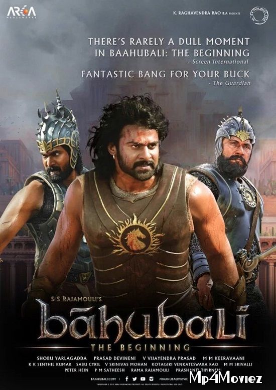 poster of Baahubali: The Beginning (2015) Hindi Dubbed BRRip