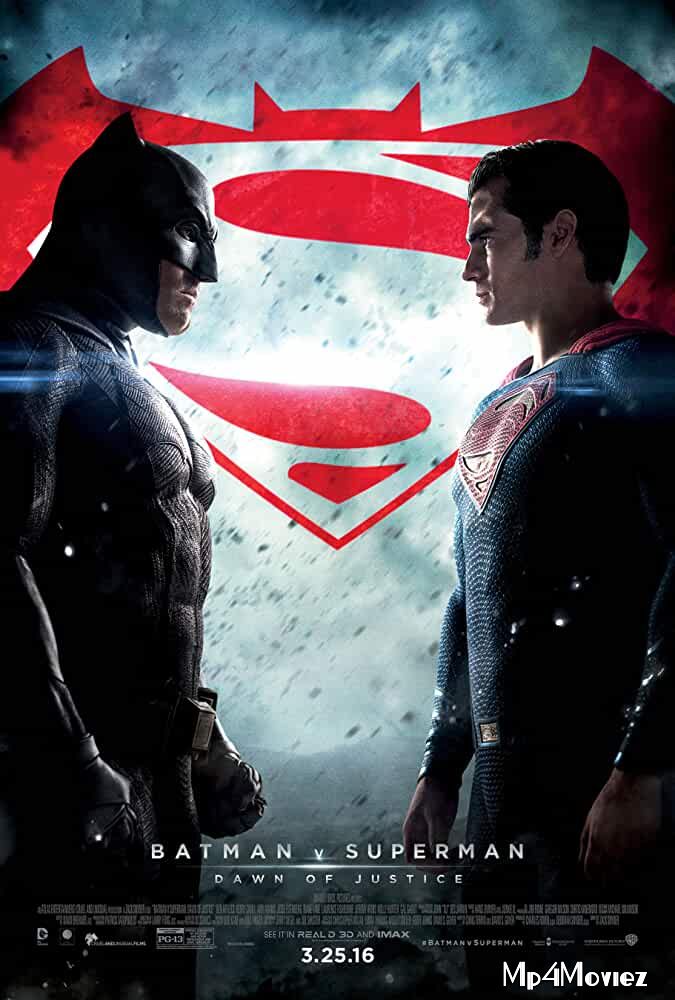 poster of Batman v Superman Dawn of Justice 2016 Hindi Dubbed Full movie