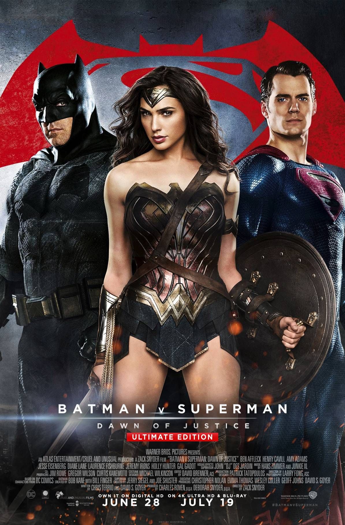 poster of Batman v Superman: Dawn of Justice (2016) Hindi Dubbed BluRay