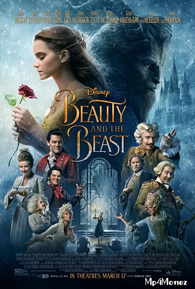 poster of Beauty and the Beast 2017 BluRay Hindi Dubbed Movie