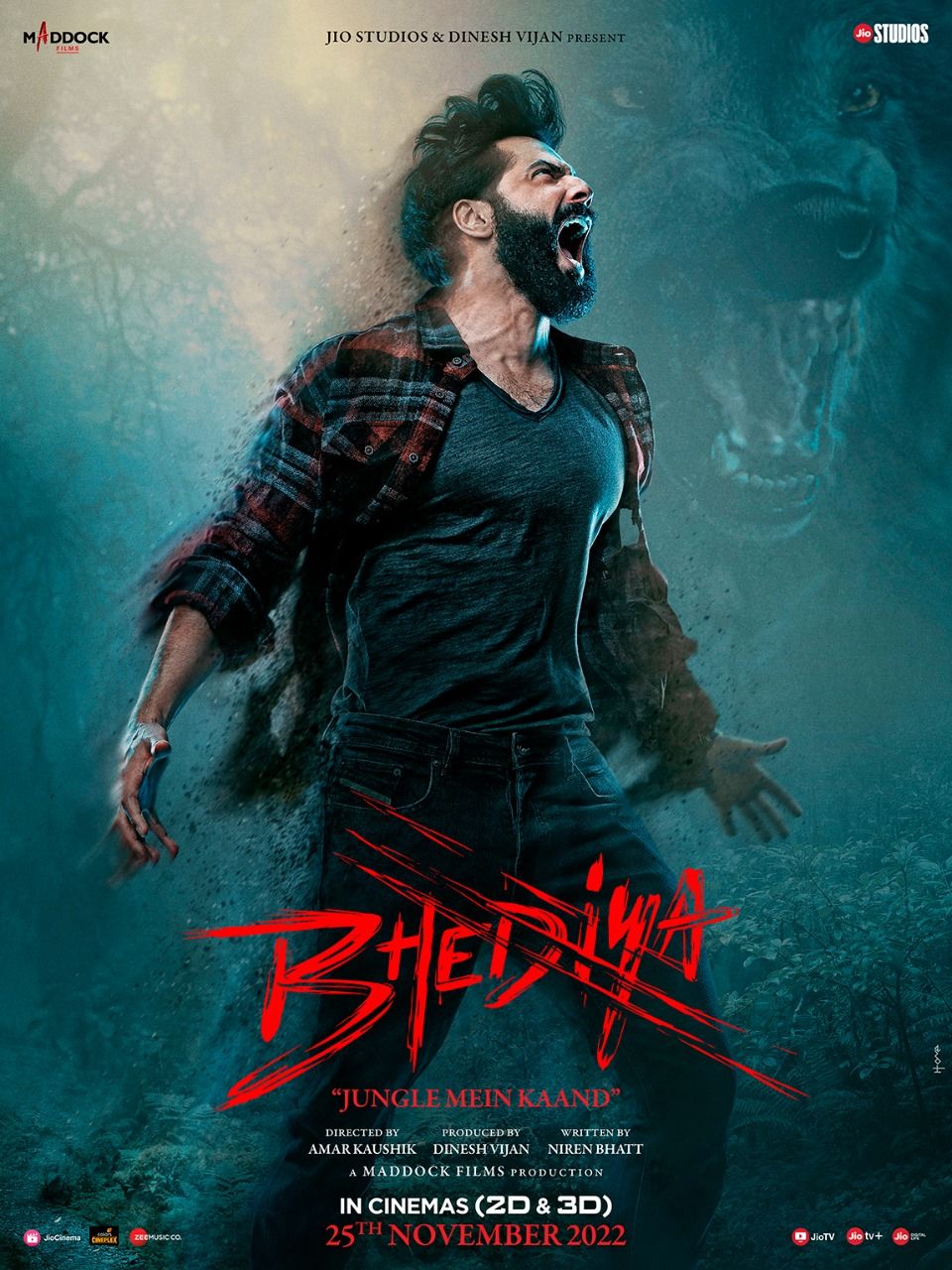 poster of Bhediya (2022) Hindi HDRip