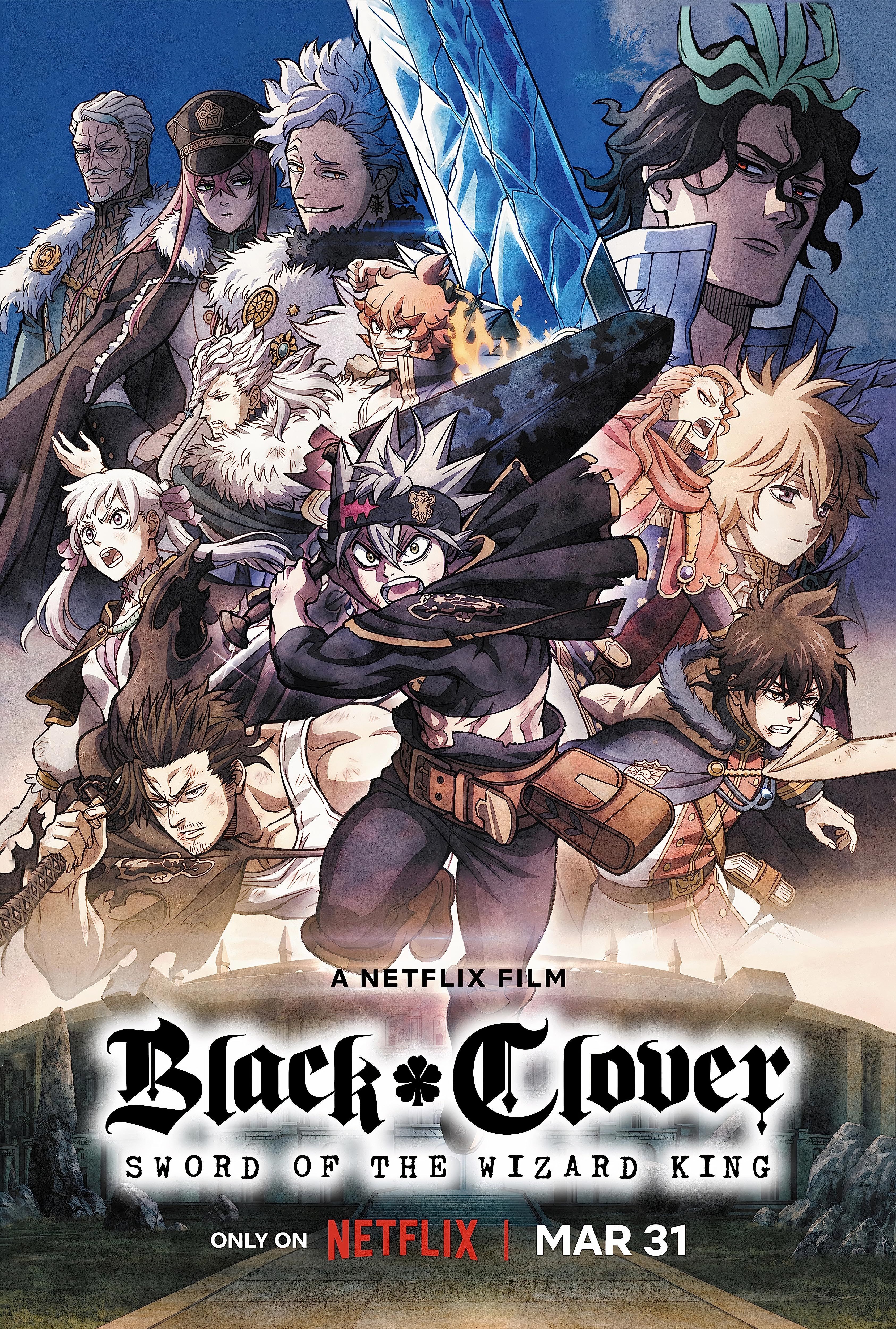 poster of Black Clover Sword of the Wizard King (2023) Hindi Dubbed HDRip