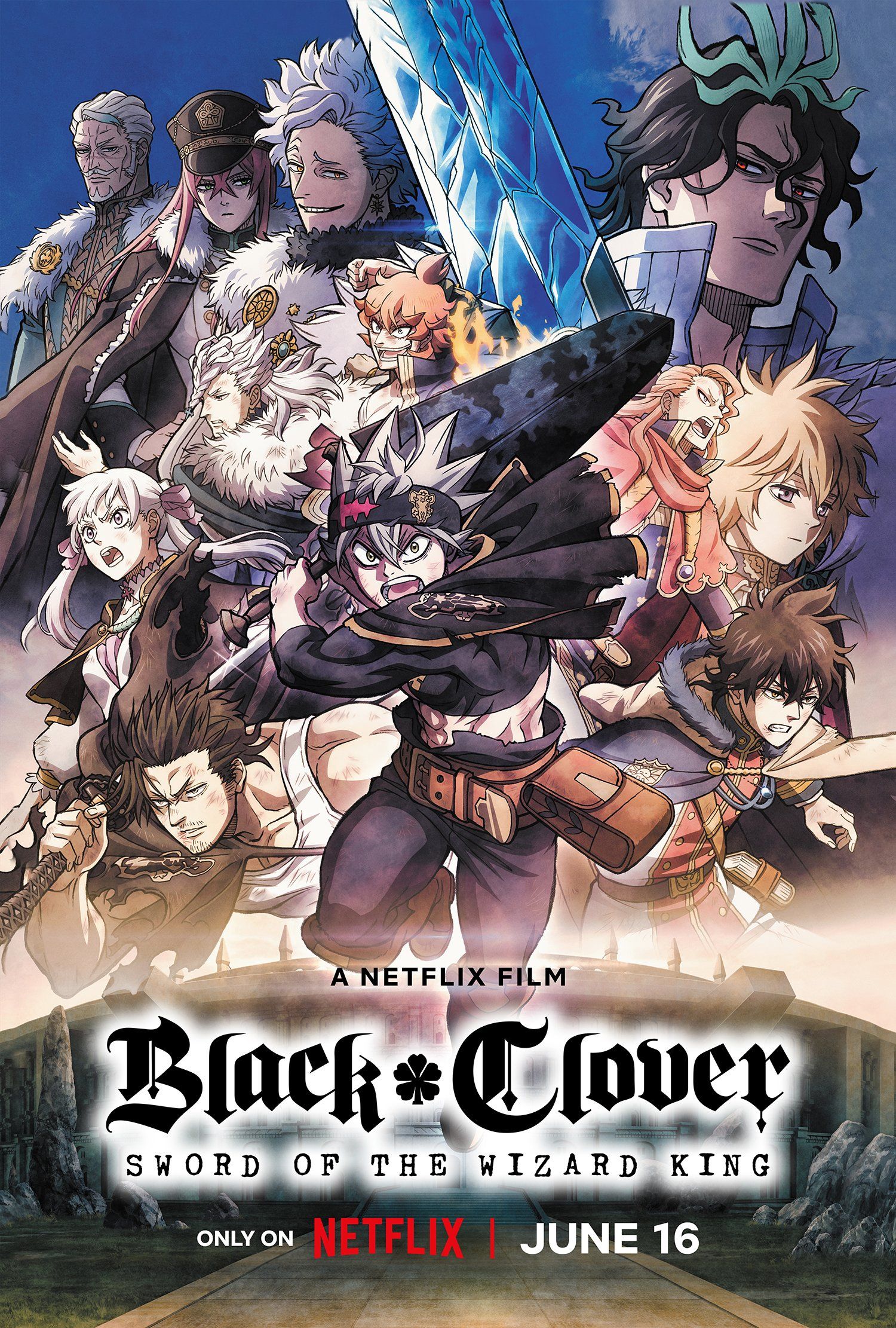 poster of Black Clover: Sword of the Wizard King (2023) Hindi Dubbed Movie