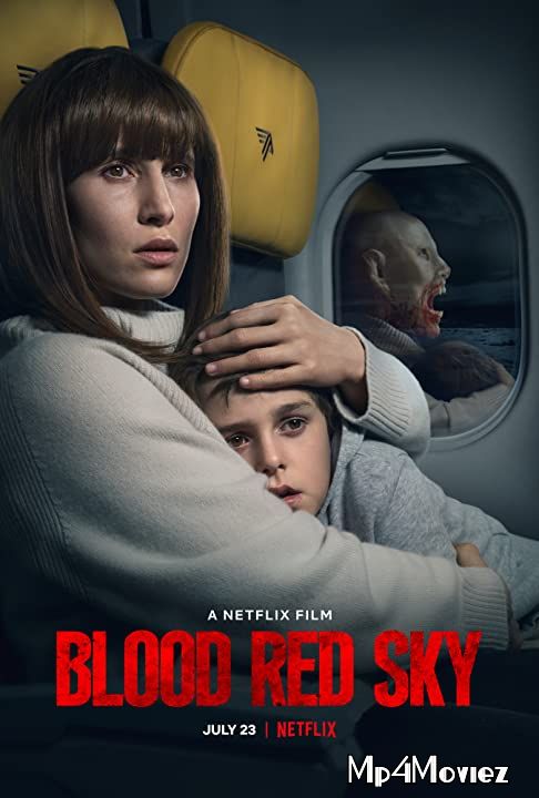 poster of Blood Red Sky (2021) Hindi Dubbed NF HDRip