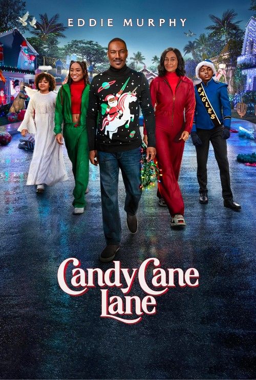 poster of Candy Cane Lane (2023) Hindi Dubbed Movie