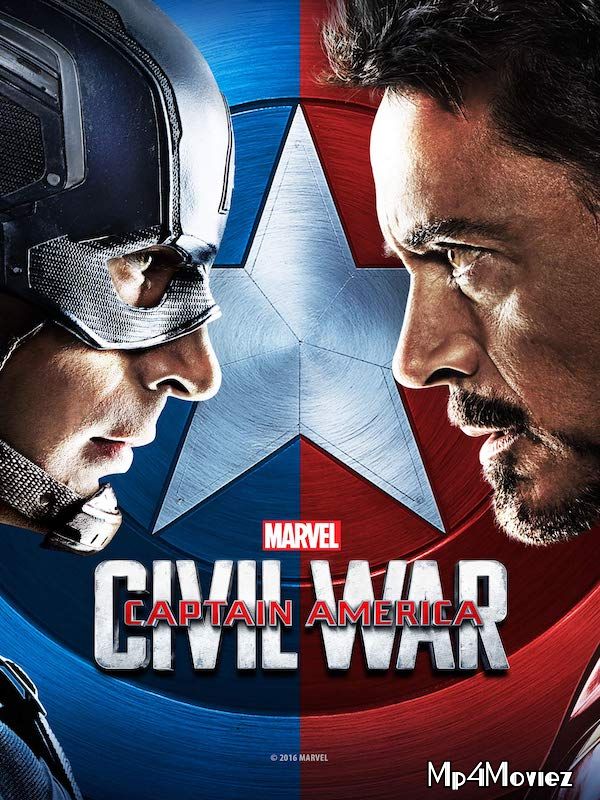 poster of Captain America: Civil War 2016 Hindi Dubbed Movie