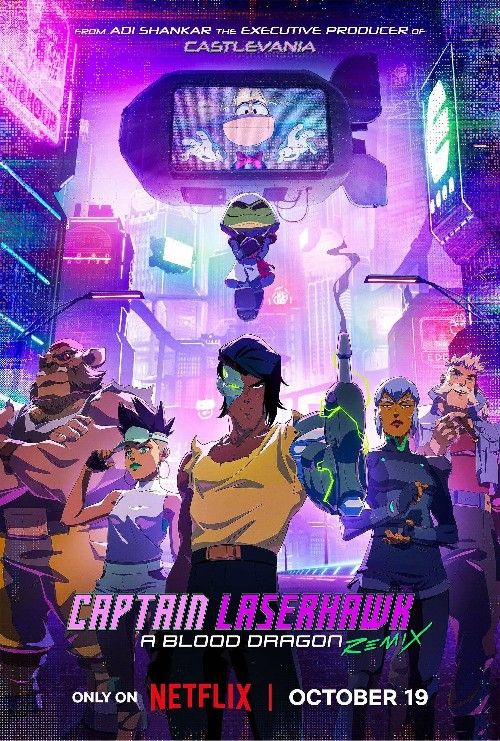 poster of Captain Laserhawk A Blood Dragon Remix (2023) S01 Hindi Dubbed Complete Series