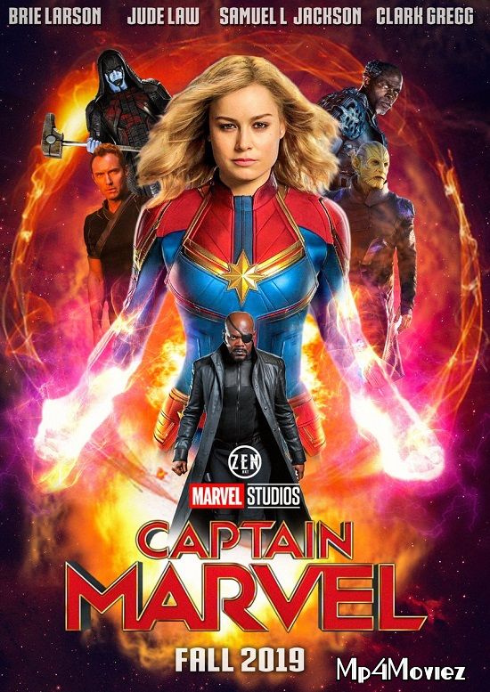 poster of Captain Marvel (2019) Hindi ORG Dubbed BluRay