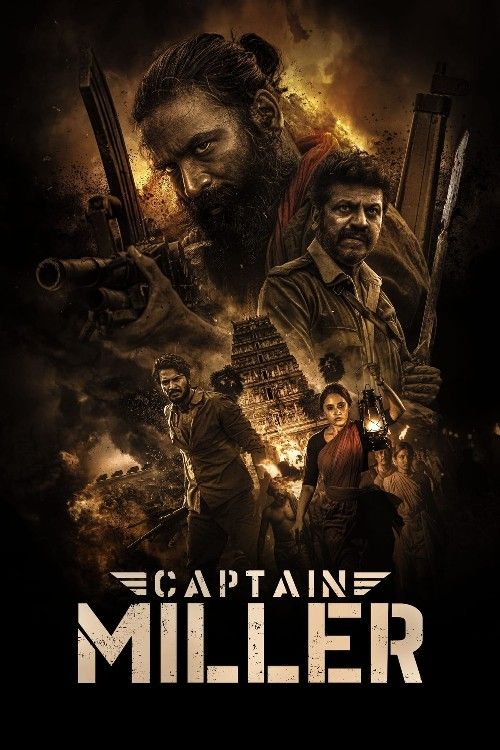 poster of Captain Miller (2024) Hindi ORG Dubbed Movie