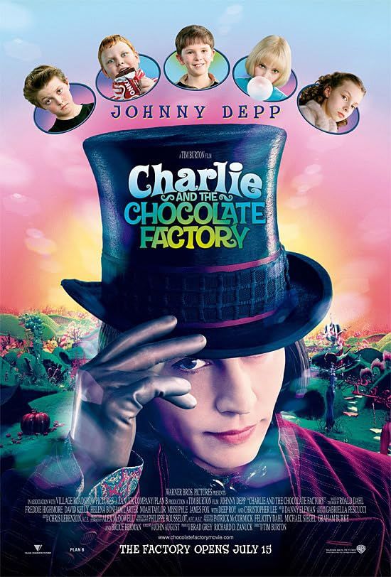 poster of Charlie and the Chocolate Factory (2005) Hindi Dubbed Movie