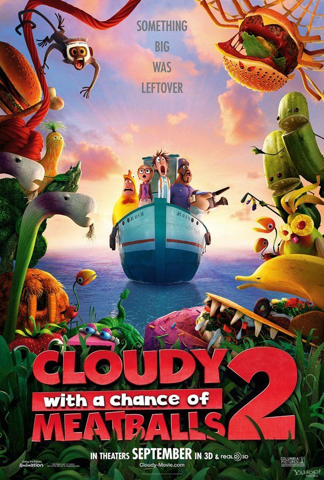 poster of Cloudy with a Chance of Meatballs 2 (2013) Hindi Dubbed BluRay