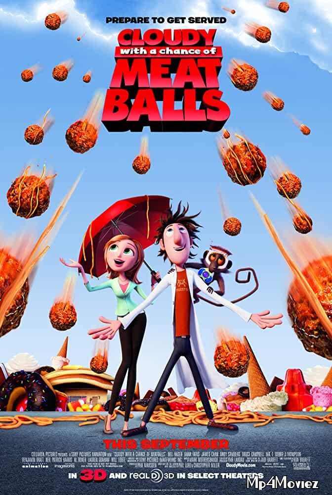 poster of Cloudy with a Chance of Meatballs 2009 Hindi Dubbed Movie