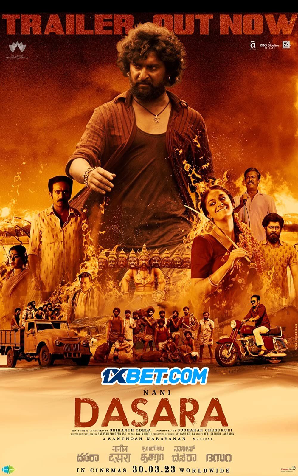 poster of Dasara 2023 Hindi (Line Audio) Dubbed HDRip