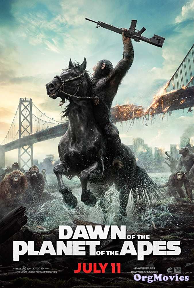 poster of Dawn of the Planet of the Apes 2014 Hindi Dubbed Full Movie