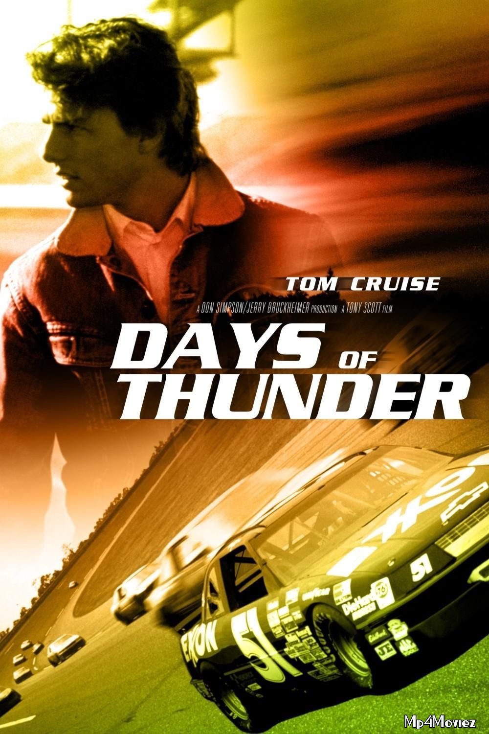 poster of Days of Thunder 1990 Hindi Dubbed Full Movie