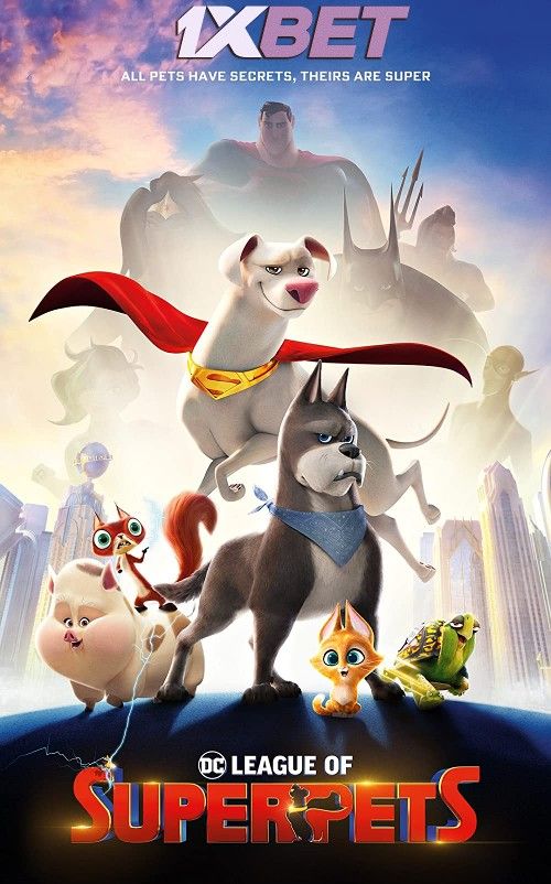 poster of DC League of Super Pets (2022) Hindi Dubbed (Cleaned) HDRip