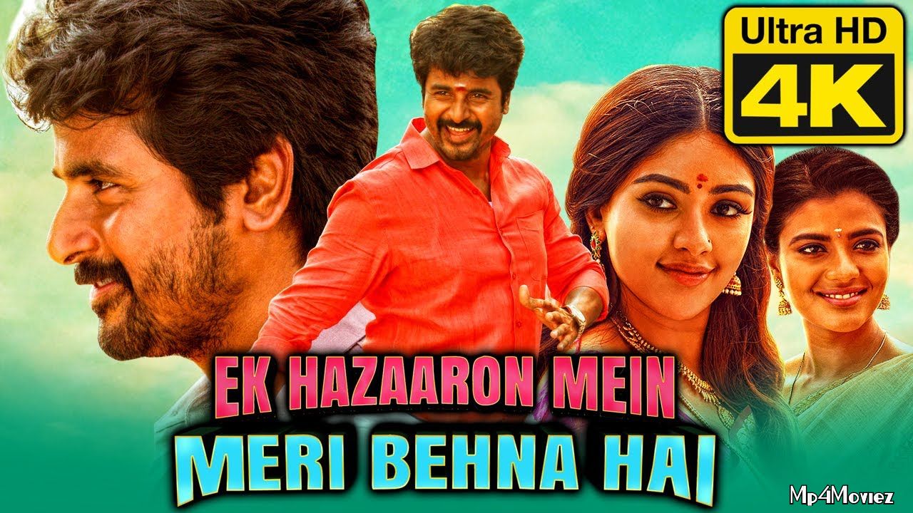 poster of Ek Hazaaron Mein Meri Behna Hai (Sivakarthikeyan) 2021 Hindi Dubbed HDRip