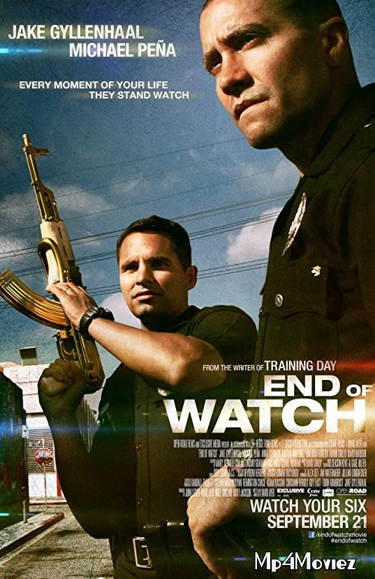 poster of End of Watch 2012 Hindi Dubbed Full Movie