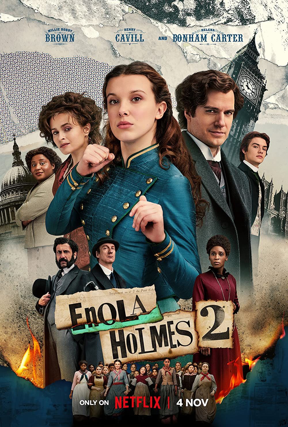 poster of Enola Holmes 2 (2022) Hindi Dubbed HDRip