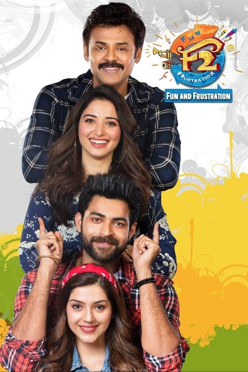 poster of F2: Fun and Frustration (2019) ORG Hindi Dubbed Movie