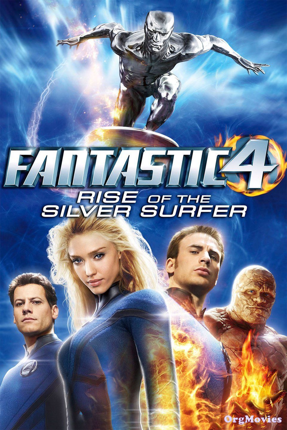 poster of Fantastic 4 Rise of the Silver Surfer 2007 Hindi Dubbed Full Movie