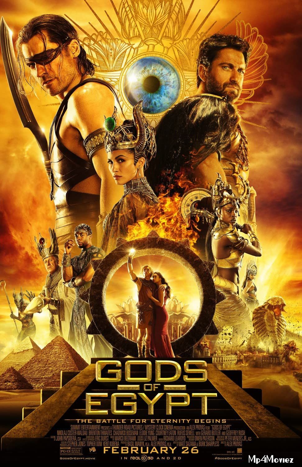 poster of Gods of Egypt 2016 Hindi Dubbed Movie Bluray