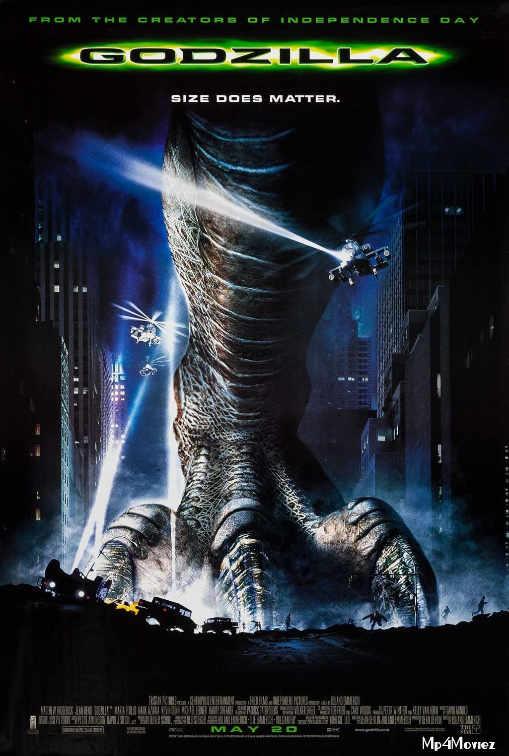 poster of Godzilla (1998) Hindi Dubbed BRRip