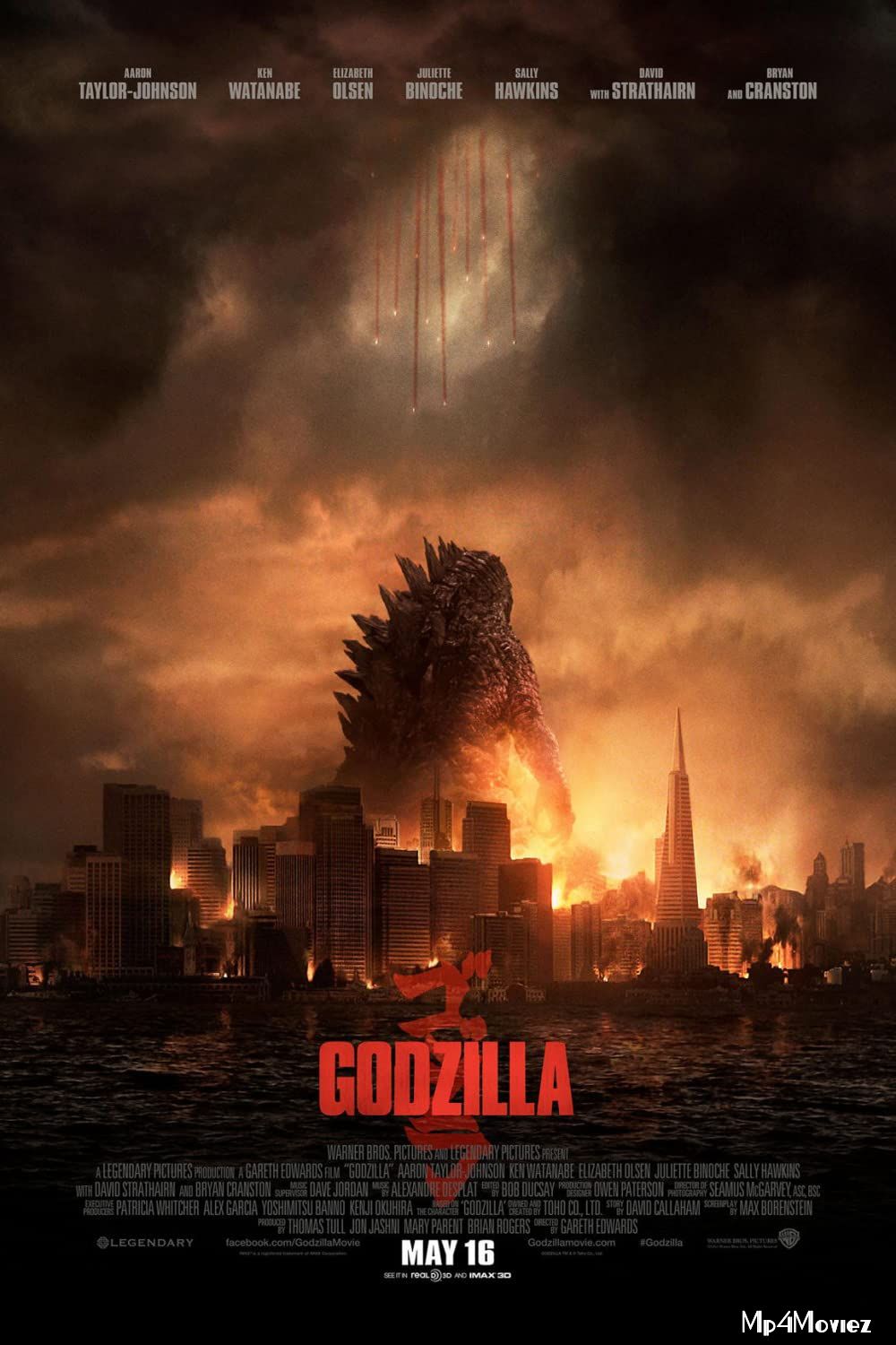 poster of Godzilla (2014) Hindi Dubbed BRRip