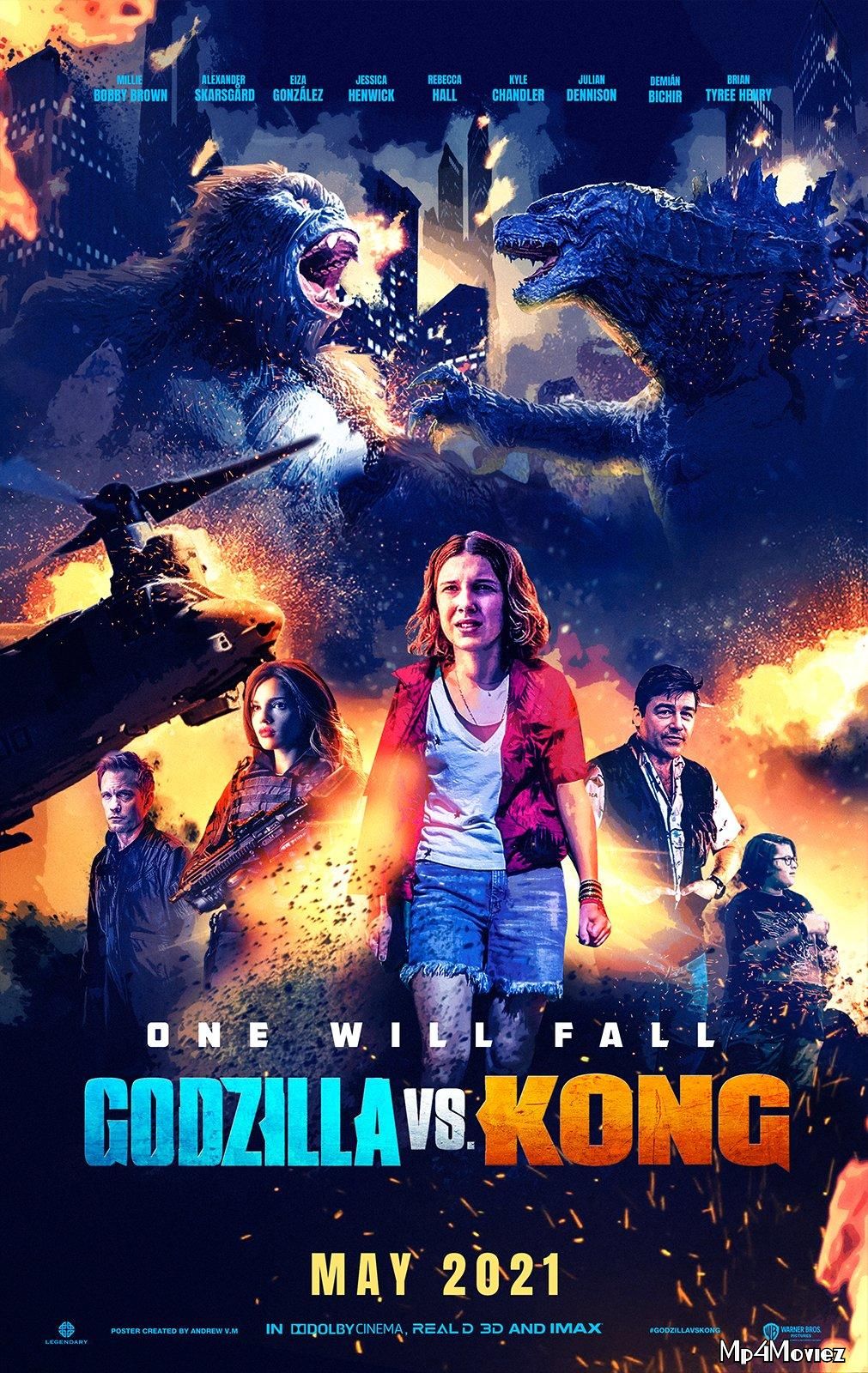 poster of Godzilla vs Kong (2021) Hindi Dubbed HDRip