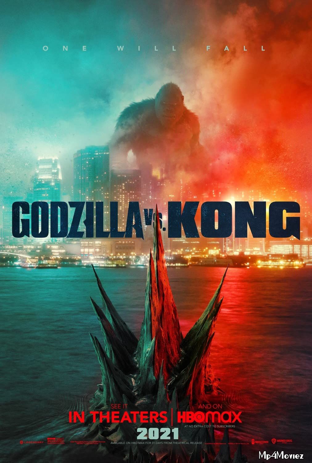 poster of Godzilla vs Kong (2021) Hindi Dubbed ORG BRRip