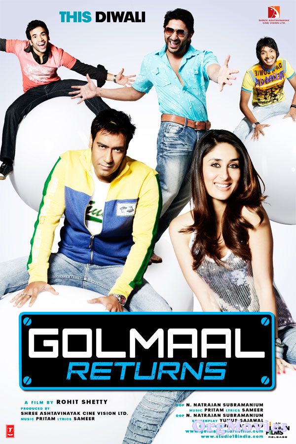 poster of Golmaal Returns 2008 Hindi Full Movie