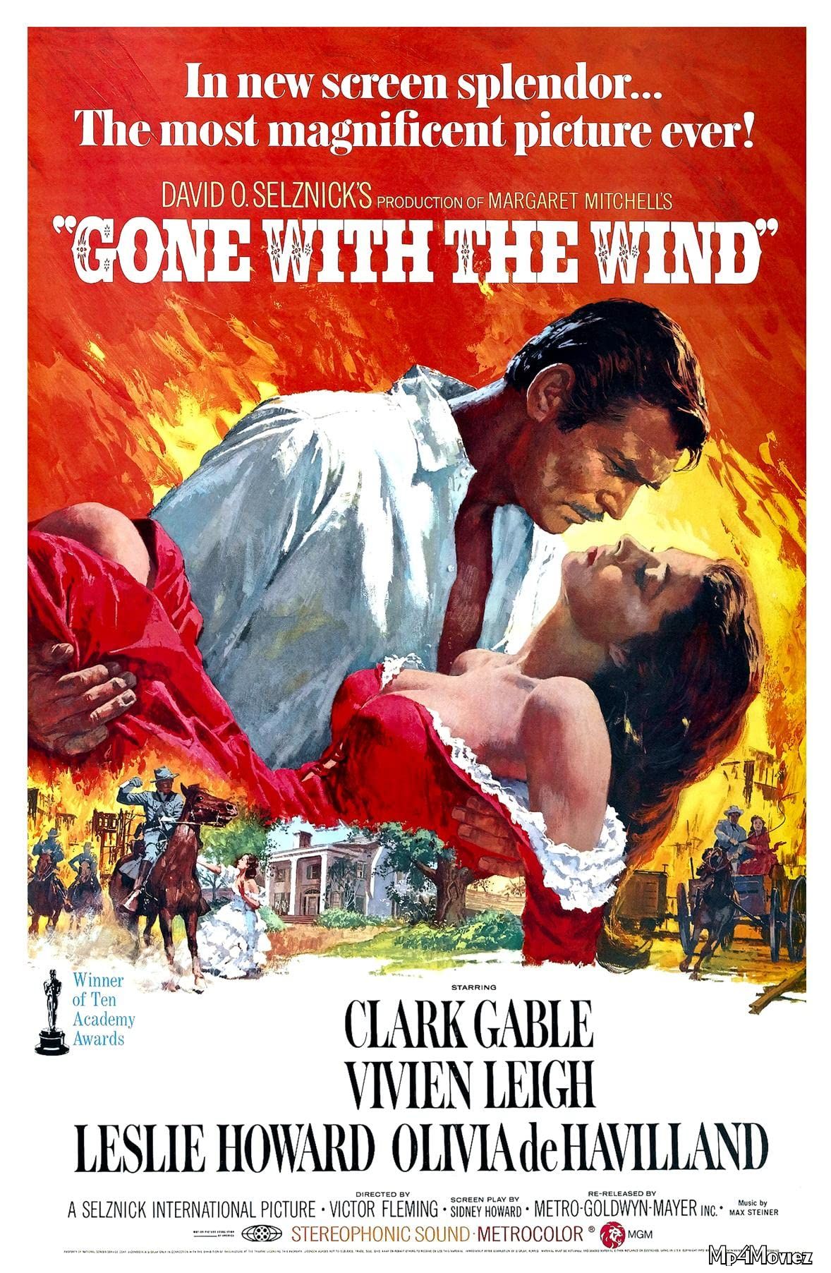 poster of Gone with the Wind (1939) Hindi Dubbed Full Movie