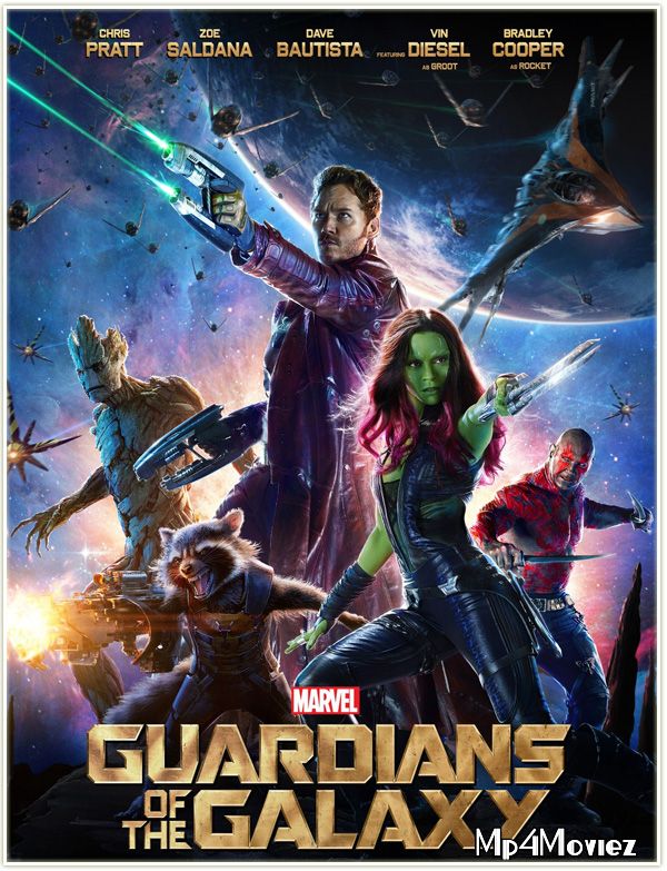 poster of Guardians of the Galaxy (2014) Hindi Dubbed BRRip