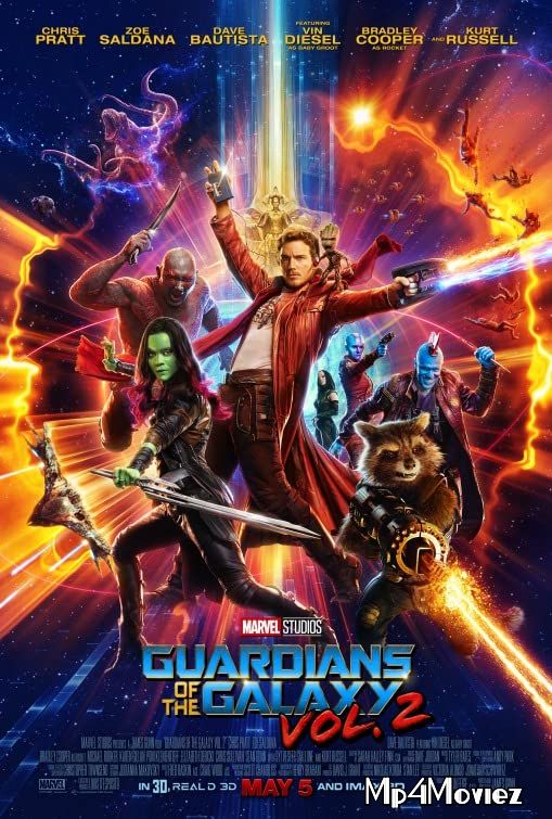 poster of Guardians of the Galaxy Vol 2 (2017) Hindi Dubbed BRRip