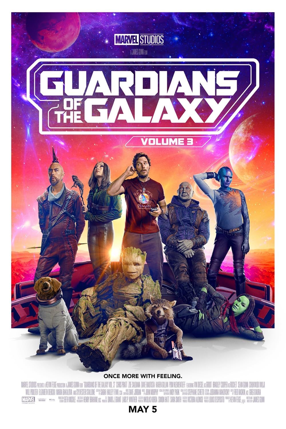 poster of Guardians of the Galaxy Vol. 3 (2023) Hindi ORG Dubbed Movie