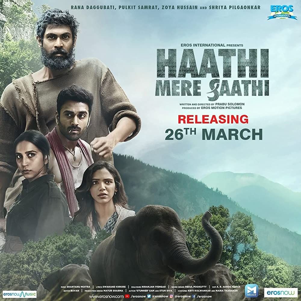 poster of Haathi Mere Saathi (2021) Hindi Dubbed HDRip