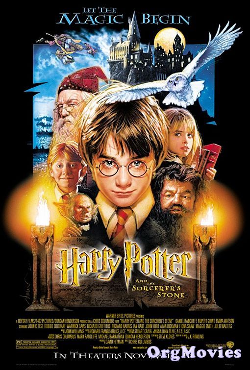 poster of Harry Potter and the Sorcerers Stone 2001 Hindi Dubbed Full Movie