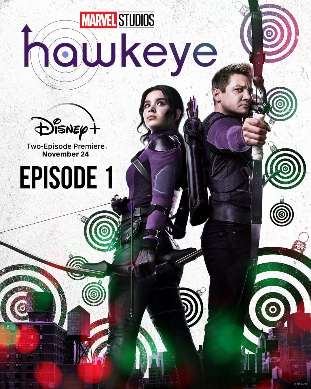 poster of Hawkeye Season 1 (2021) Episode 1 Hindi Dubbed Marvel TV Series