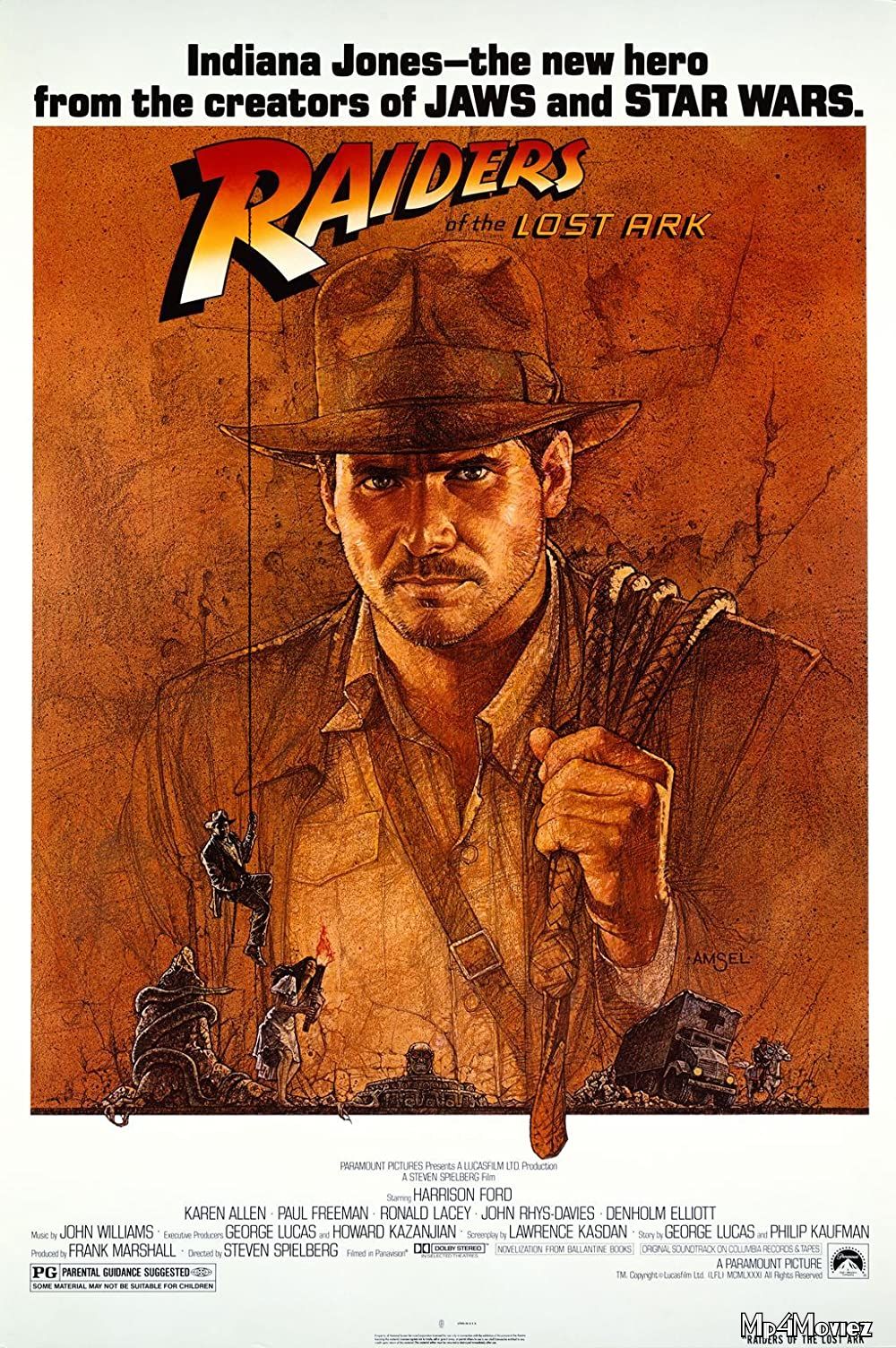 poster of Indiana Jones And The Raiders Of The Lost Ark (1981) Hindi Dubbed BluRay