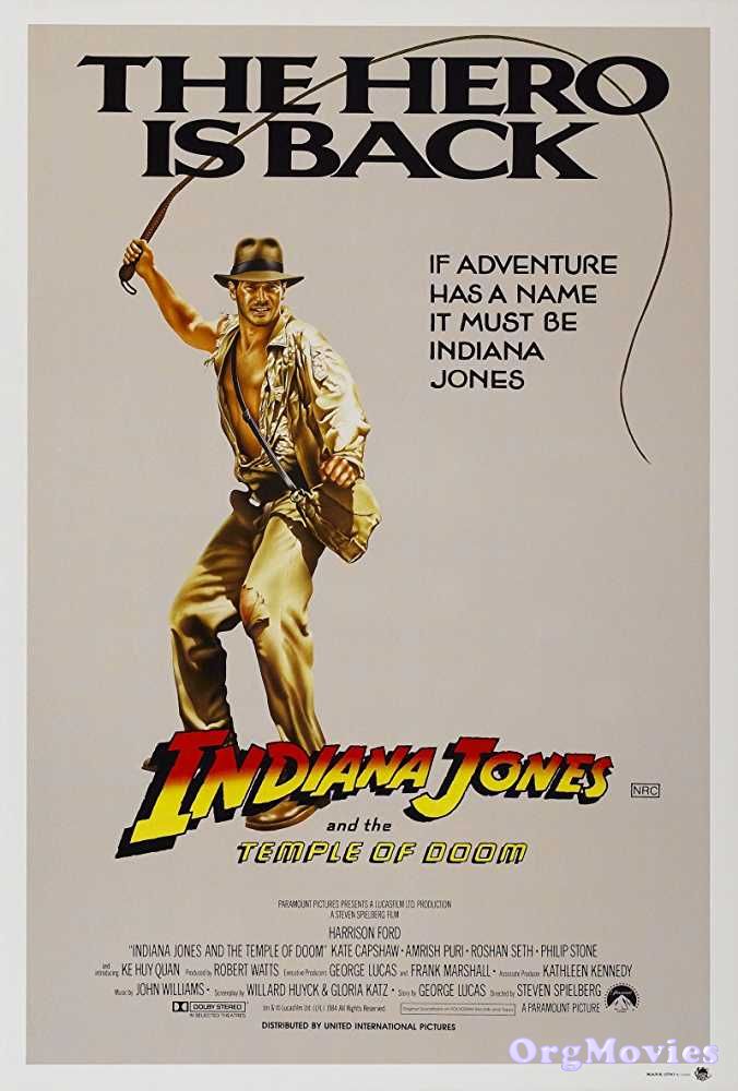 poster of Indiana Jones and the Temple of Doom 1984 Hindi Dubbed Full Movie